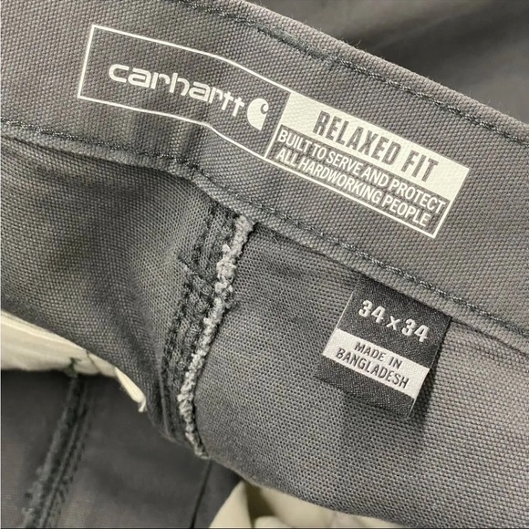 NWOT’s Carhartt Rugged Flex Relaxed Fit Canvas Work Pants Size 34x34 - Picture 6 of 9